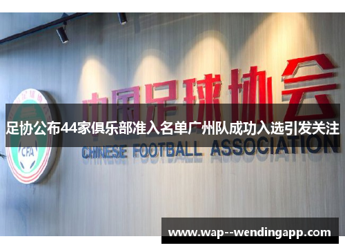 足协公布44家俱乐部准入名单广州队成功入选引发关注