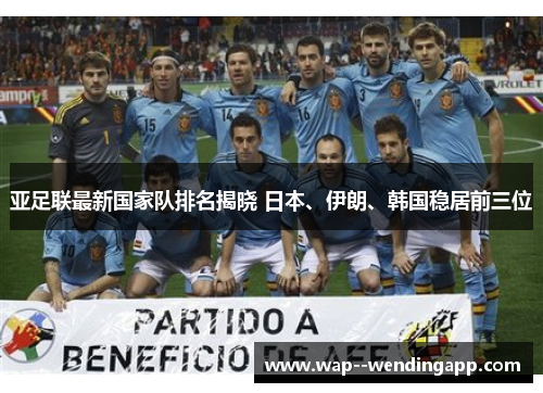 亚足联最新国家队排名揭晓 日本、伊朗、韩国稳居前三位
